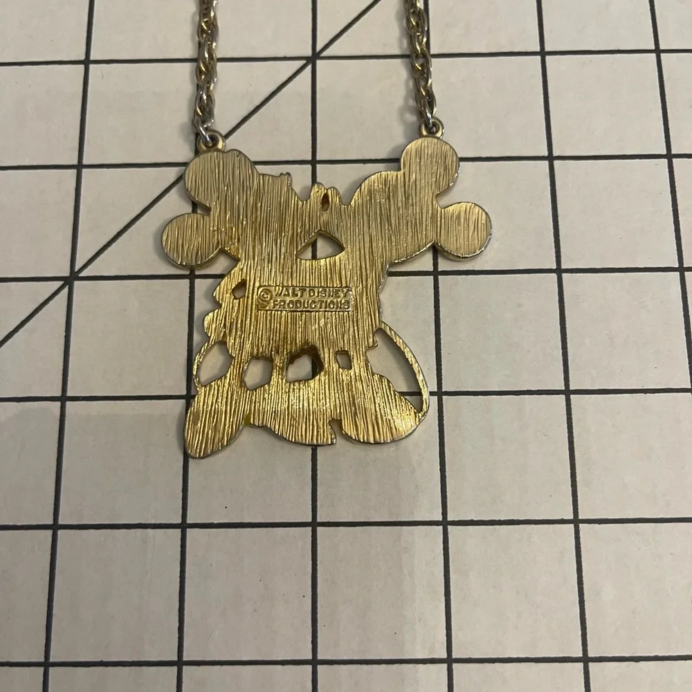 Mickey & Minnie Mouse kissing necklace 1970 -Walt Disney Collections 16 in chain